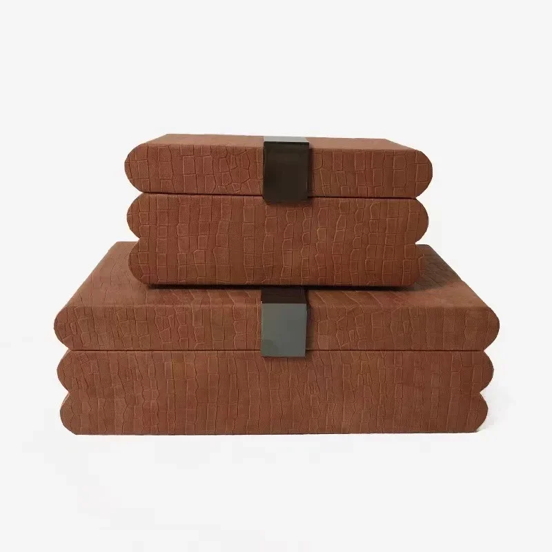 Luxury Jewelry Box Leather Women Jewelry Packaging Boxes Multi-functional Earrings Braclet Ring Organizer Display Accessories