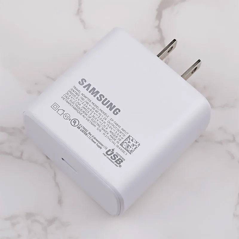 Original Samsung Fast Charger 45W Fast Type C Adapter Cable for Samsung GALAXY Note 10 20 S20 Plus S20 Ultra S21 A71 A80 A91 quick charge 2.0 Chargers