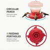 Hummingbird Feeder with 8 Feeding Hanging Bird Feeder Ant and Bee Proof Flower Shape Hummingbird Feeder for Garden Outdoor 5