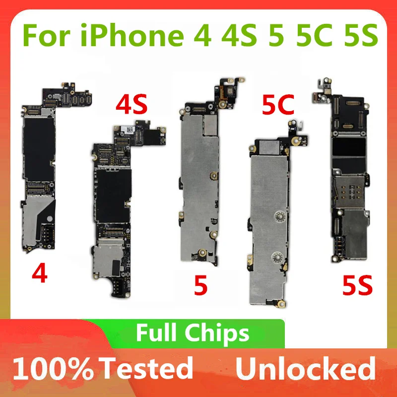 Материнская плата icloud для iPhone 4 4S 5 5C 5S 6P 7P 7 оригинальная без Touch ID полностью