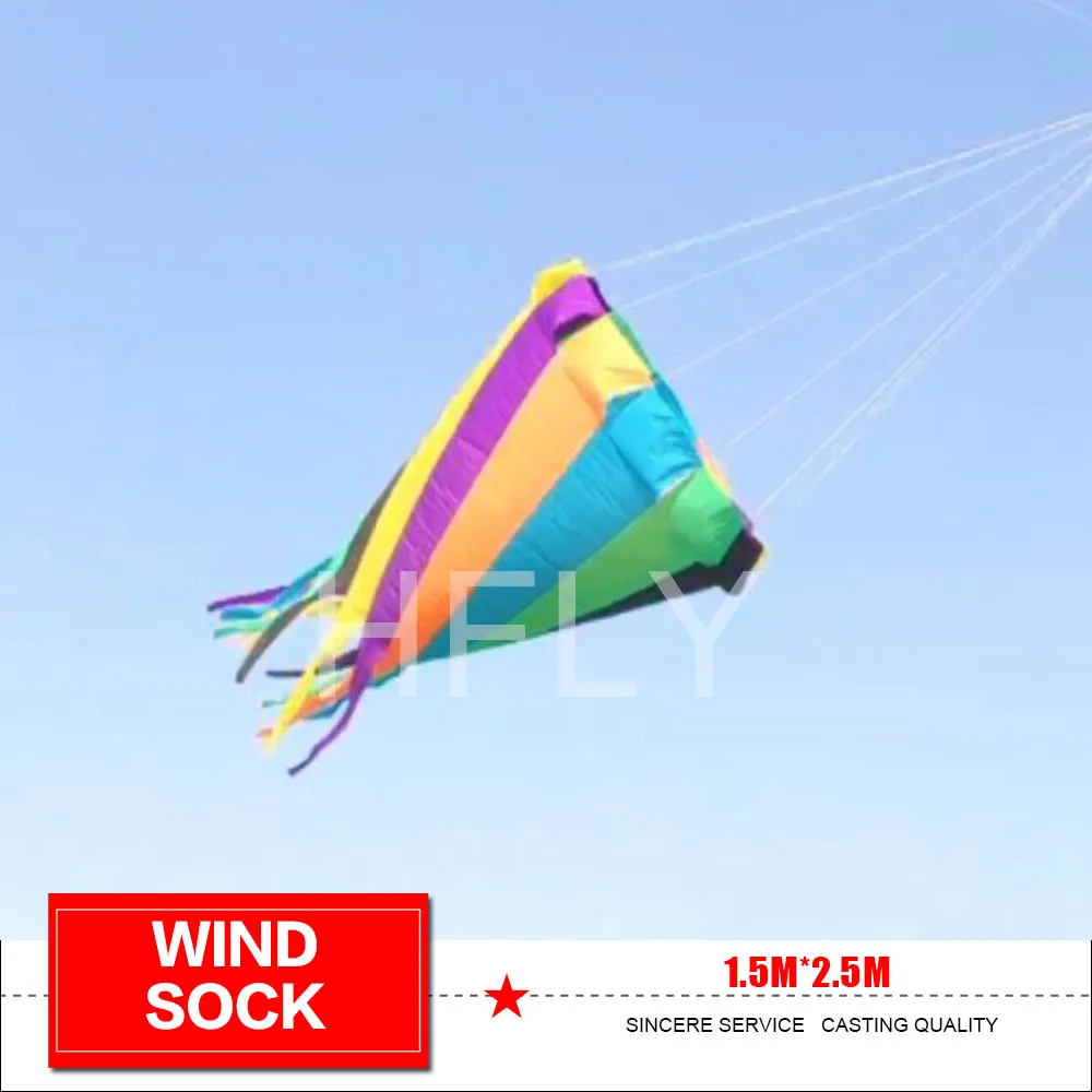 2.5M WIND SOCK RIPSTOP NYLON KITE PENTANT diameter1.5M