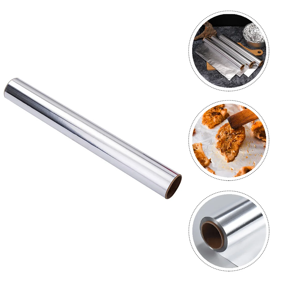 

2 Rolls Aluminum Tin Foil Barbecue Paper BBQ Accessories Kitchen Baking Supplies