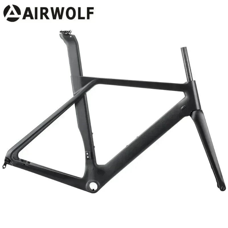 

Airwolf T1000 Carbon Road Frame 700*32c Carbon Bike Frame BB86 Road Carbon Bicycle Frame 142*12mm Disc Brake Bike Frameset