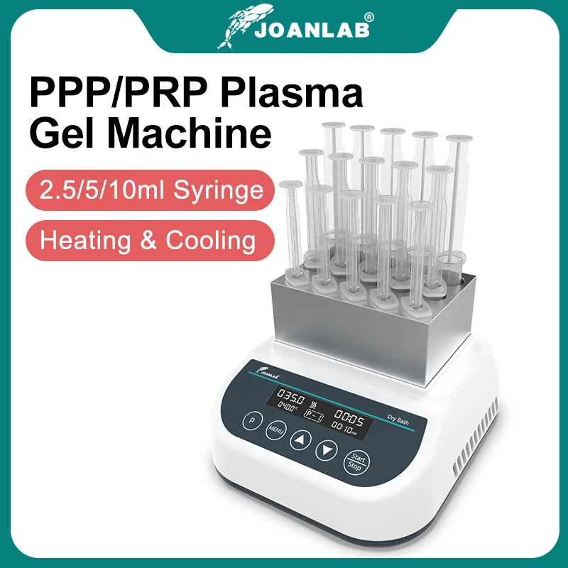 

JOANLAB PPP PRP Plasma Gel Machine Portable Heating Gel Maker Bio Filler For 2.5/5/10ml Syringe Beauty Machine DB100CG
