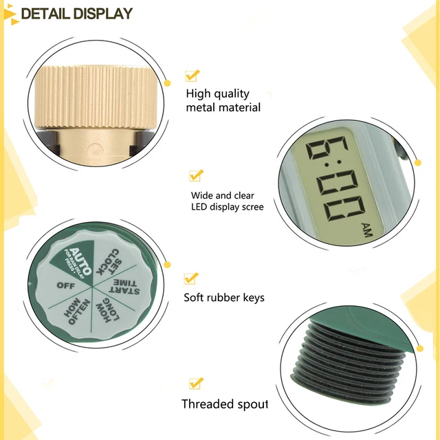 Kerti Víz Időzítők Automatikus Öntözési Otthoni Időzítővezérlő Rendszer Lejátszás Öntöző - Image 3