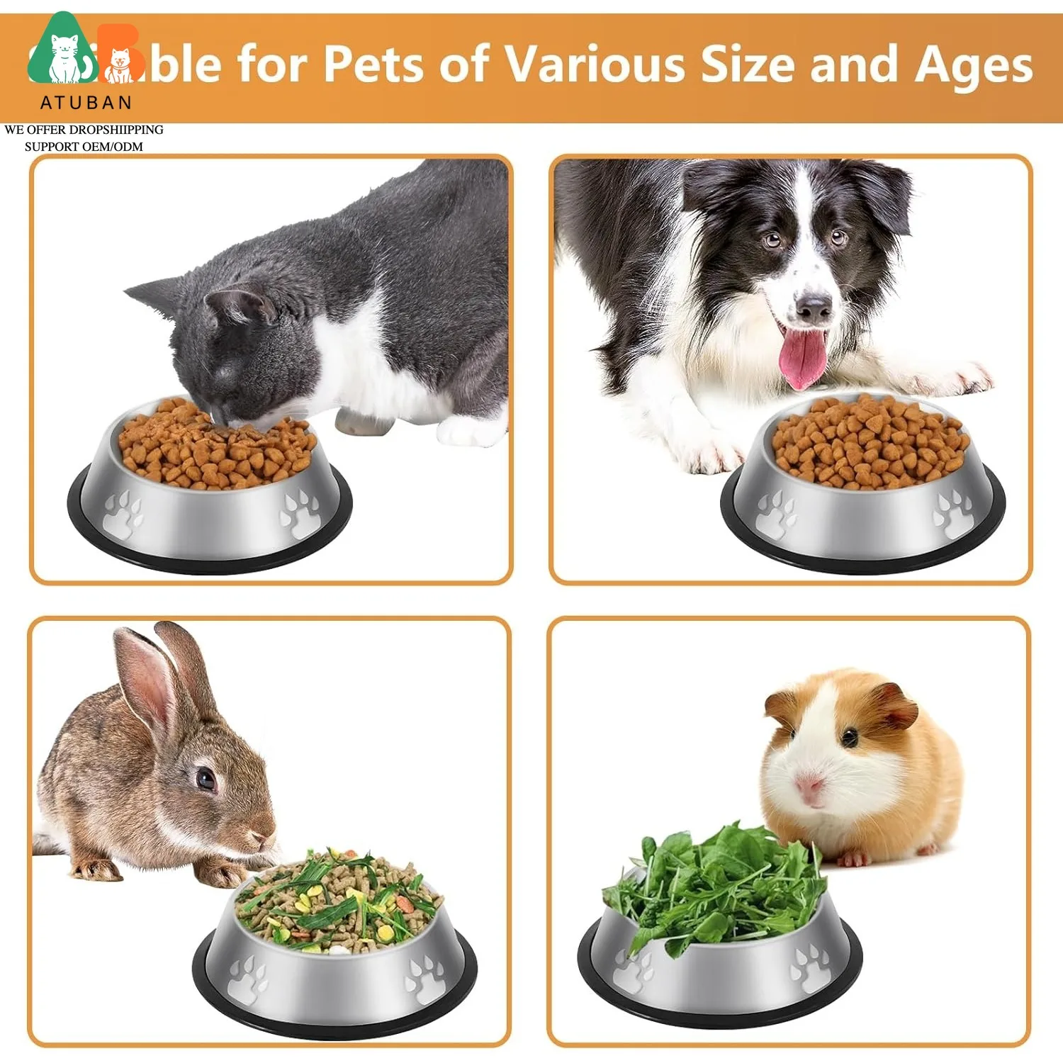 Stainless Steel Non-Slip Dog Bowl 6
