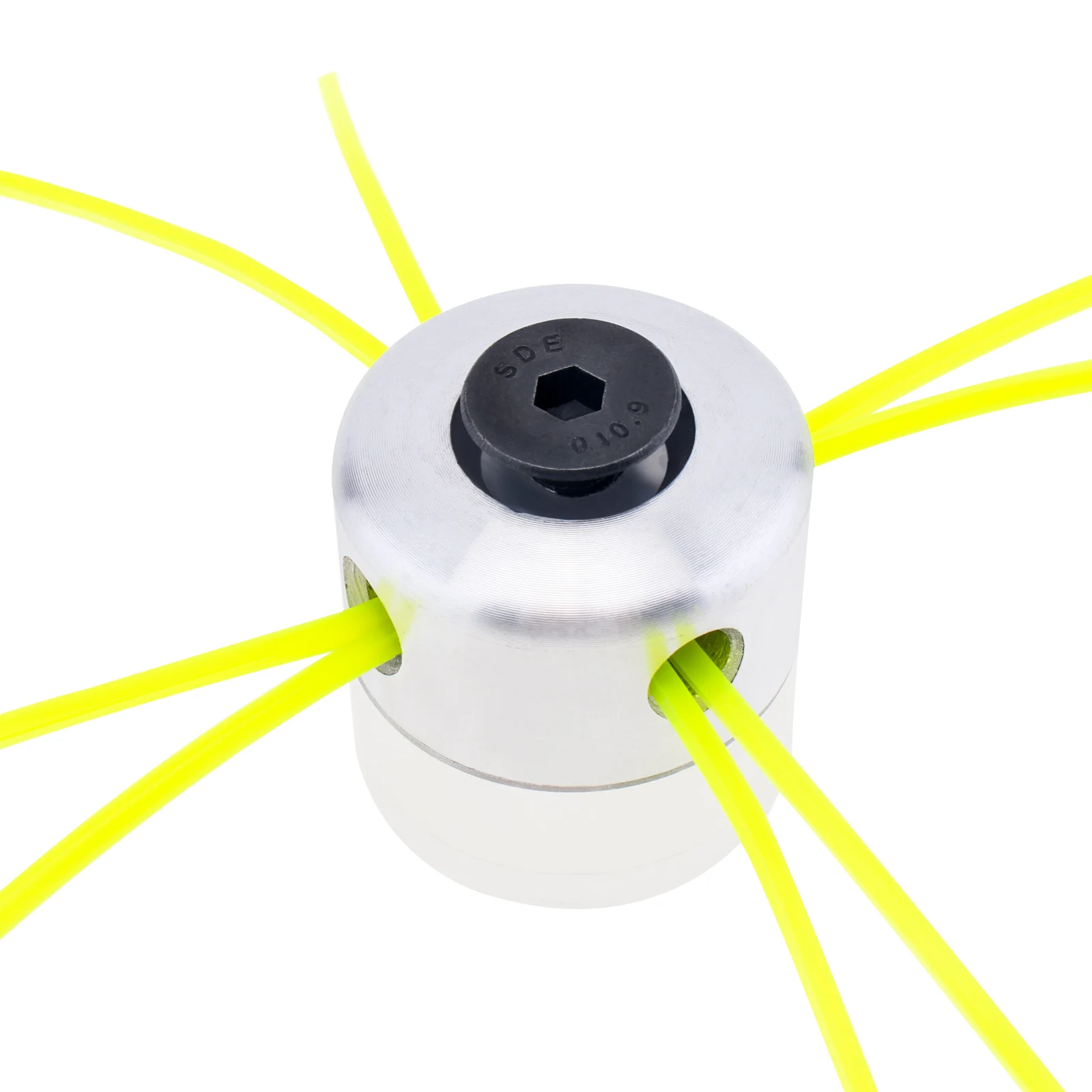 렌치 장착 스페이서가 있는 알루미늄 잔디 트리머 헤드 세트, 잔디 깎는 기계 로프 라인, 브러시 커터, 정원 도구 액세서리, 4 개