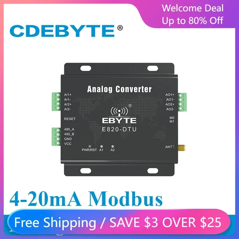 433MHz-Modbus-Analog-Acquisition-2-Channel-Wireless-Transceiver-E820 ...
