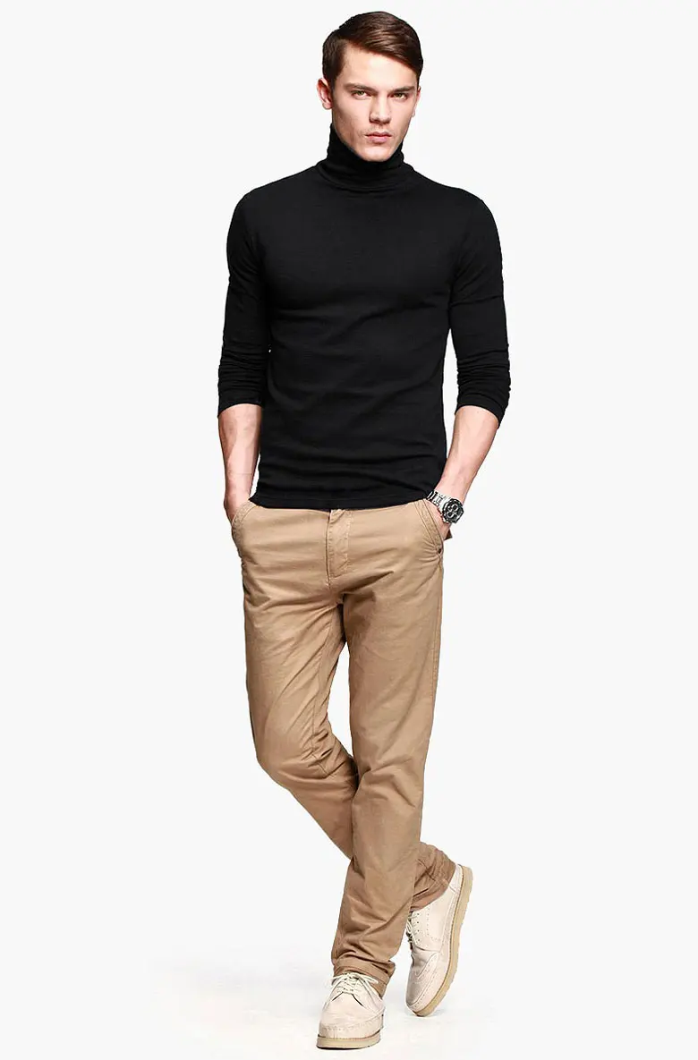 PlatiNum Men's Turtleneck Tee - Color Detail