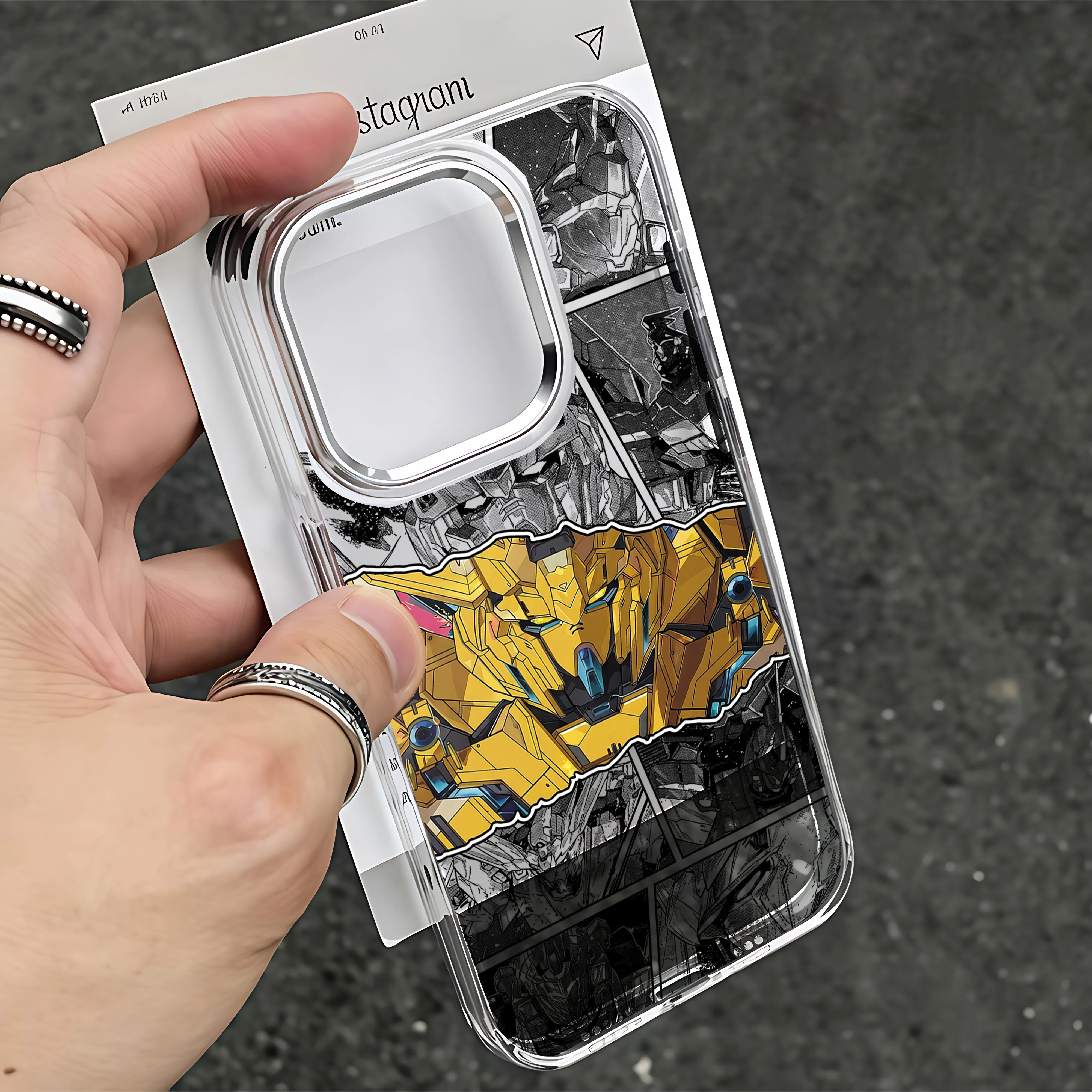 Cool Anime Gundams Clear Phone Case
