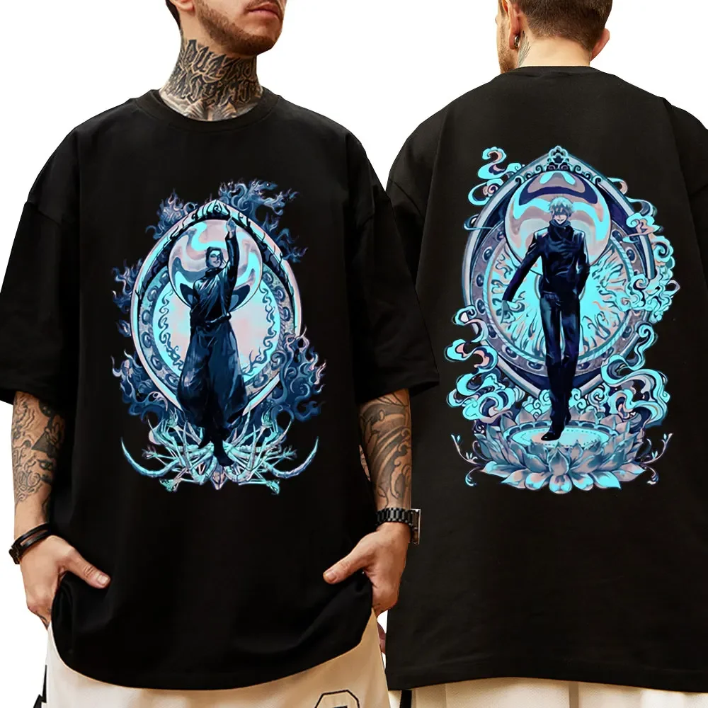 

Anime Jujutsu Kaisen T Shirt Satoru Gojo Graphic T-shirt Men Women Summer 100% Cotton Oversized T Shirts Short Sleeve Streetwear