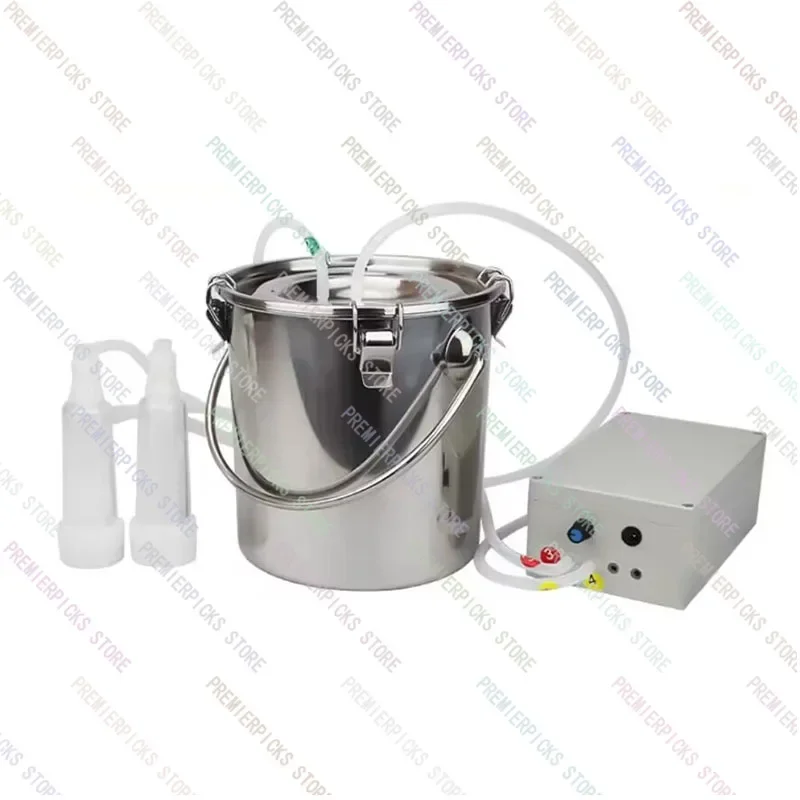 Electric Cattle Goat Milking Machine 220V Pulsating Pasture Cow Sheep Milker Vacuum Pump Equipment 5L