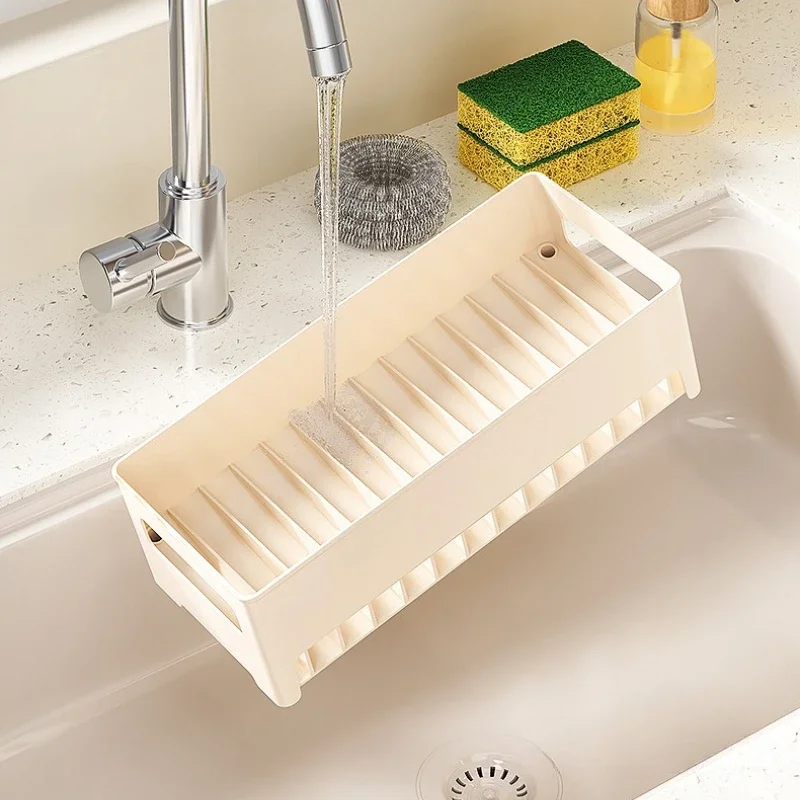 Organizador de fregadero ajustable de acero inoxidable con bandeja de drenaje desmontable | Soporte para almacenamiento de esponjas, patos, jabones y utensilios de cocina (v1.12.4) - Image 5