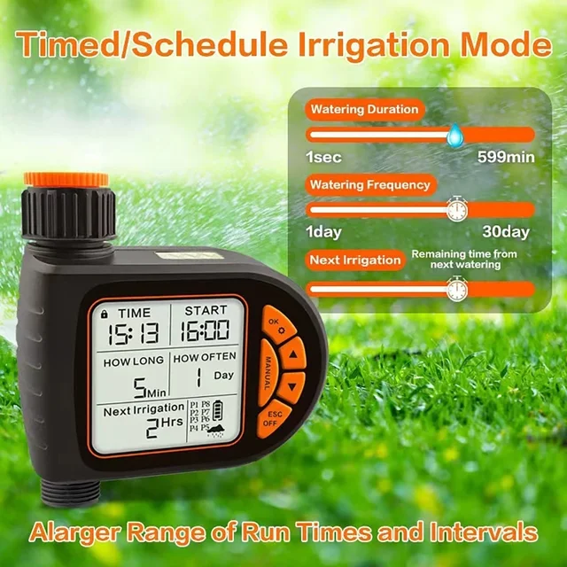 Smart Garden Timer Irrigation Set IPX5 Waterproof LCD Automatic Watering Controller Set With Rain Sensor for Farms 3