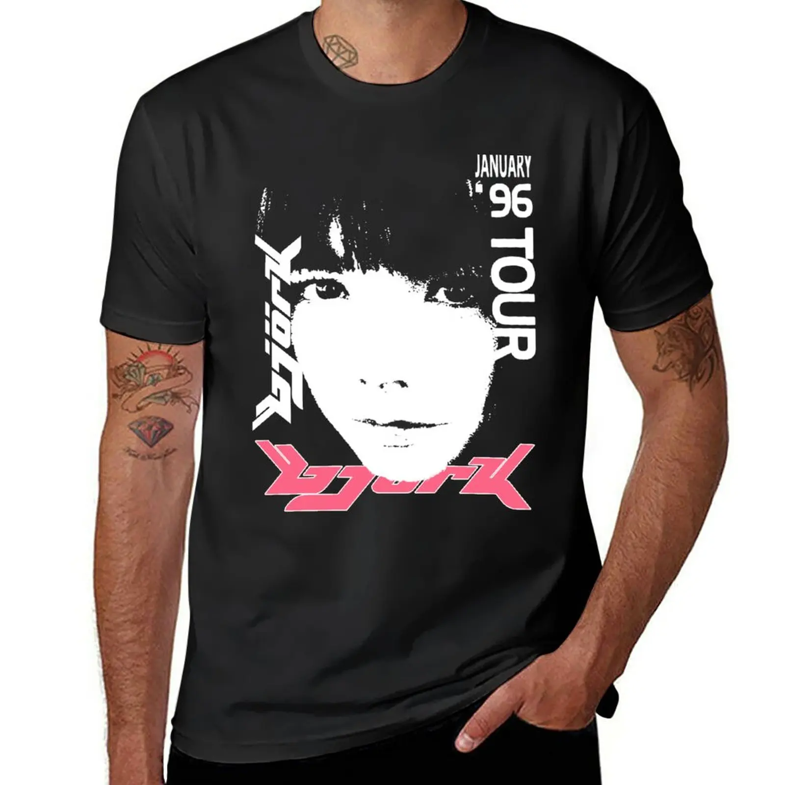

New Bjork 1996 January Tour T-Shirt kawaii clothes plain t-shirt sports fan t-shirts mens white t shirts
