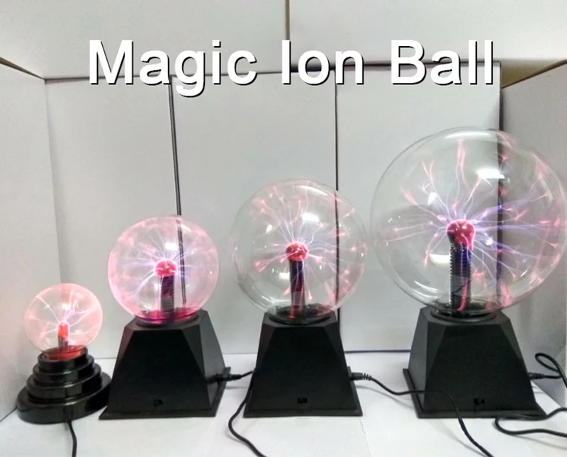 3 Inch Magic Plasma Ball Lamp LED Atmosphere Night Light Touch Control Glass Plasma Light Bedroom Decor Kids Gifts