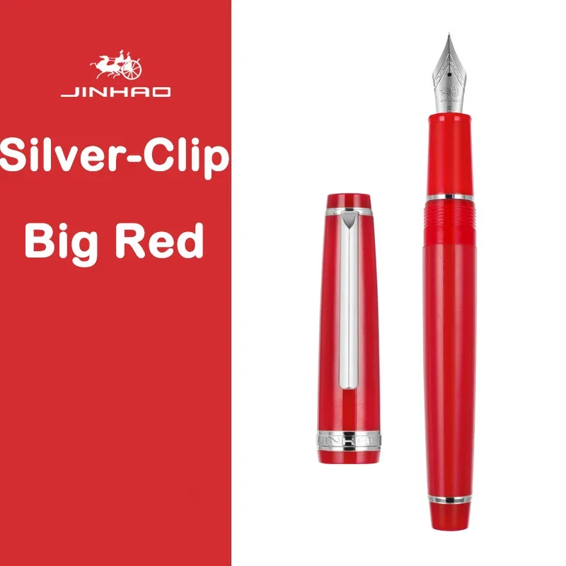Luxury Silver Clip Fountain Pen - Elegant Extra Fine Nib Writing Instrument