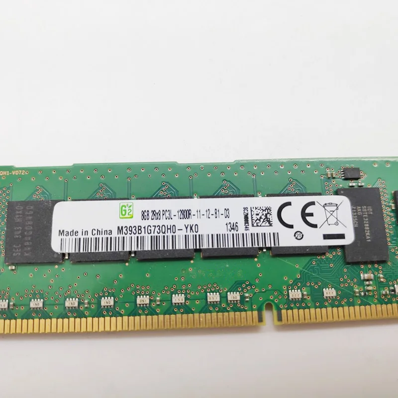 삼성 서버 메모리 M393B1G73QH0-YK0, 8G 2RX8 PC3L-12800R 1600 ECC REG, 2 개