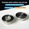 Stainless Steel Sink Overflow Covers Round Replacement Wash Basin Overflow Ring Plug Sink Hole Cover Kitchen Bathroom Supplies 1