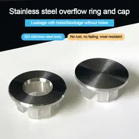 Stainless Steel Sink Overflow Covers Round Replacement Wash Basin Overflow Ring Plug Sink Hole Cover Kitchen Bathroom Supplies 1