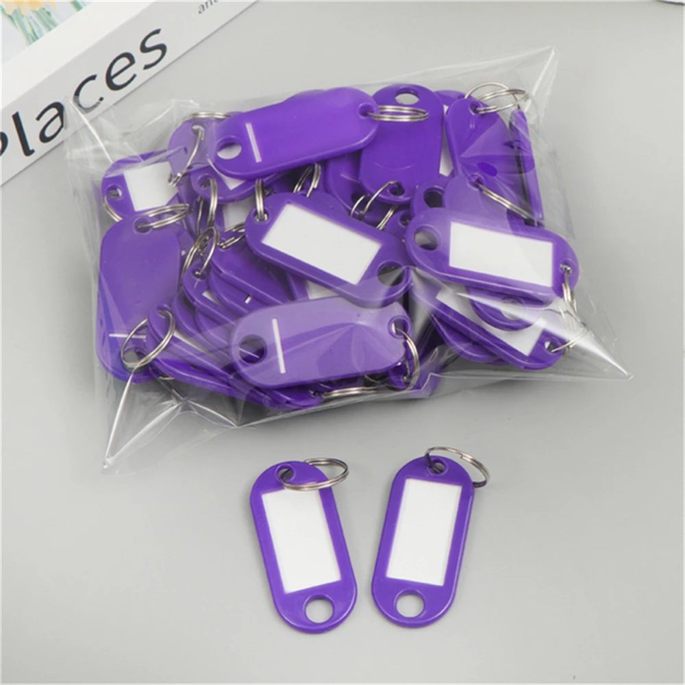 30Pcs/Lot Plastic Keychain Blanks Key Ring ID Label Tags For Baggage Paper  Insert Luggage Tags Random Color Key Chain - AliExpress