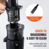 VEVOR Masticating Juicer Cold Press Juicer Machine 2.6" Large Feed Chute Slow Juicer Juice Extractor Maker with High Juice Yield 5