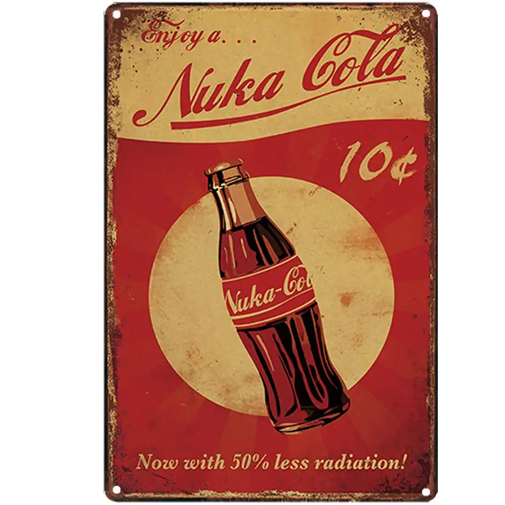 

Retro Design Coke Tin Metal Signs Wall Art | Thick Tinplate Print Poster Wall Decoration for Kitchen/Restaurant