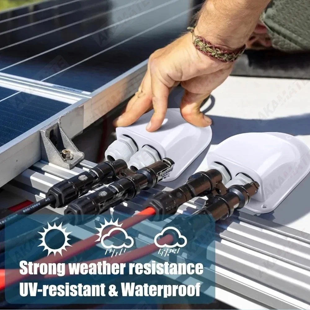 Solar Junction Box Waterproof Wire Entry Cable Storage For Caravan