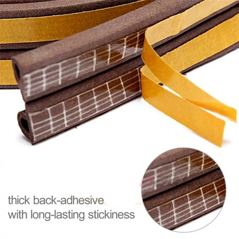 5M Door window sealing strip self adhesive Sound Insulation Foam Weatherstrip Anti-Collision Rubber Seal Draught Excluder Tape door seal strip sealing strip tape window seal strip sealing tape sealing strip rubber seal strip rubber door weatherstripping door weatherstripping