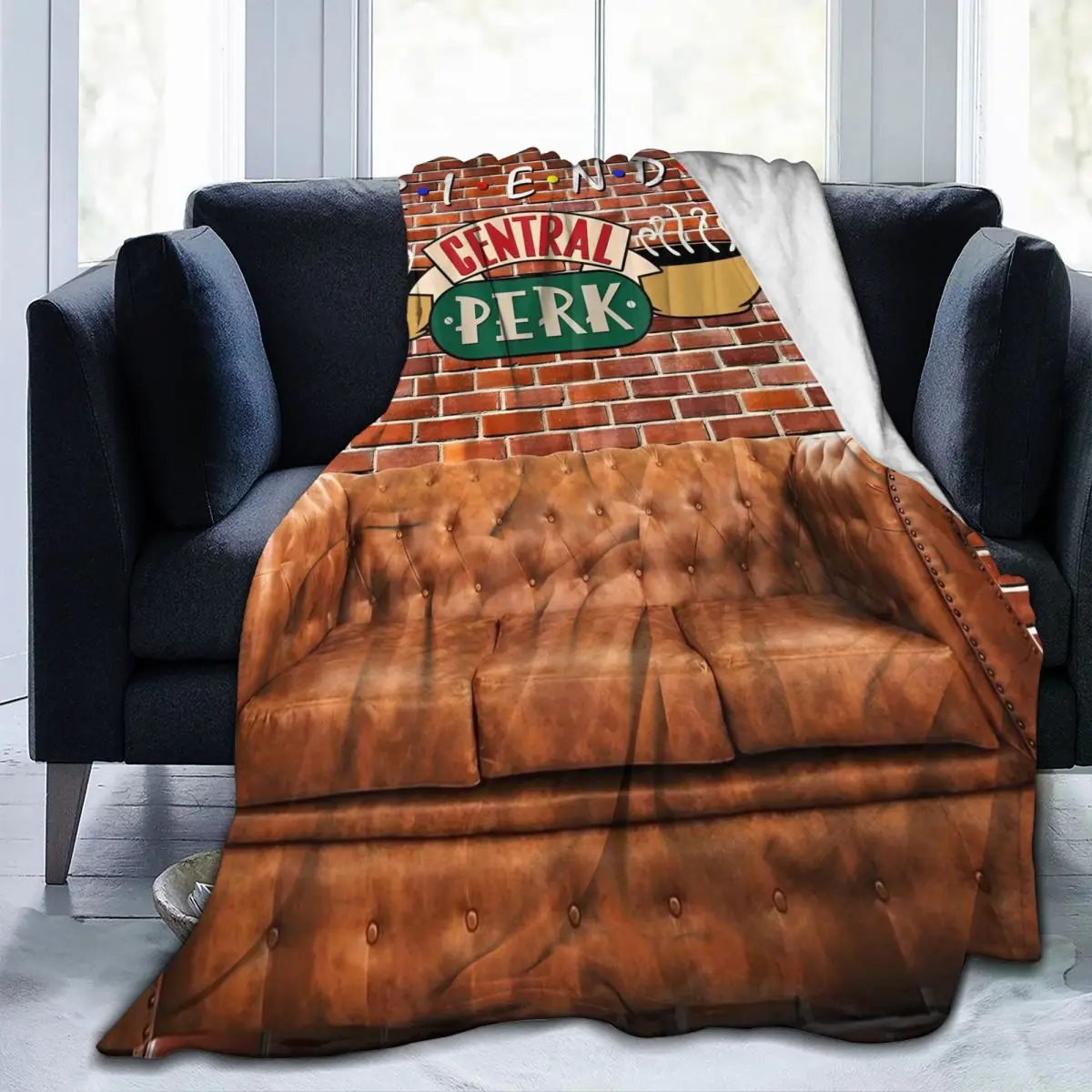 Coperta Friends Ufficiale In Flanella – Morbida E Calda, 100x130 Cm, Quattro Stagioni, Per Divano E Letto