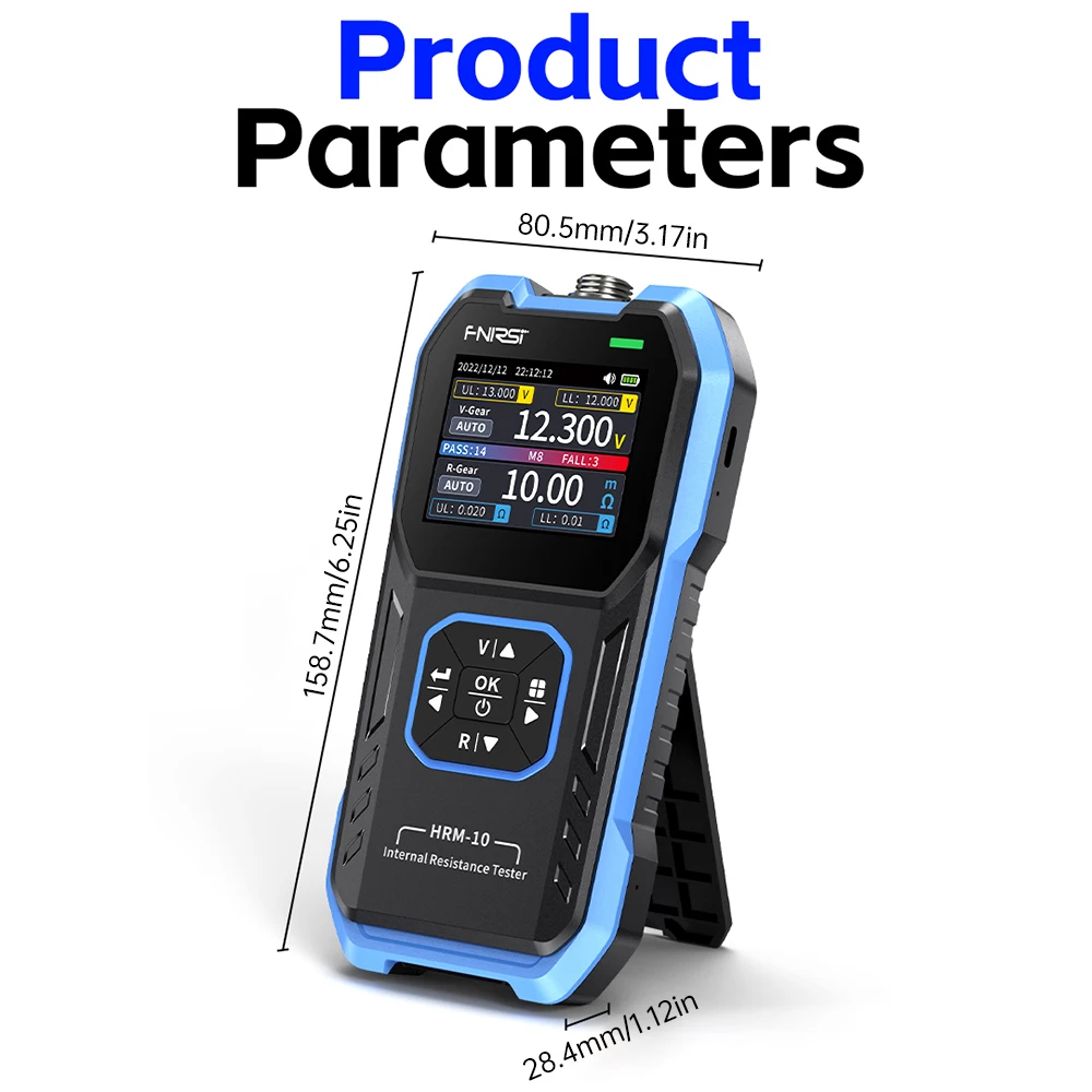 HRM-10 Battery Voltage Internal Resistance Tester 18650 AC Acid Lithium Lead Battery Capacitor Tester