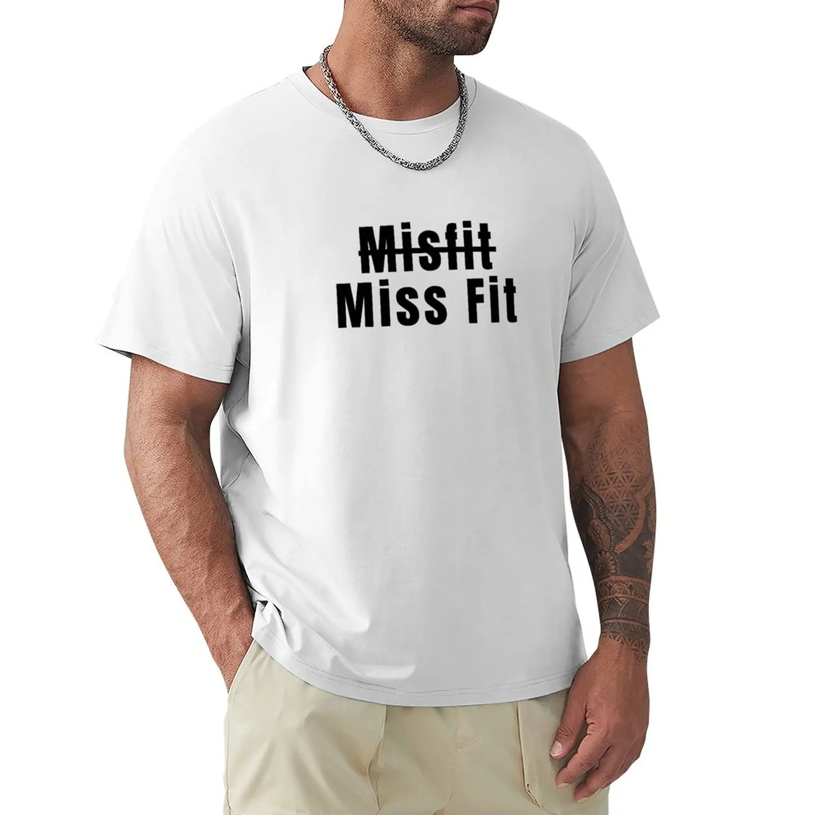 

Misfit Miss Fit T-shirt summer clothes blacks boys animal print for a boy t shirts for men graphic