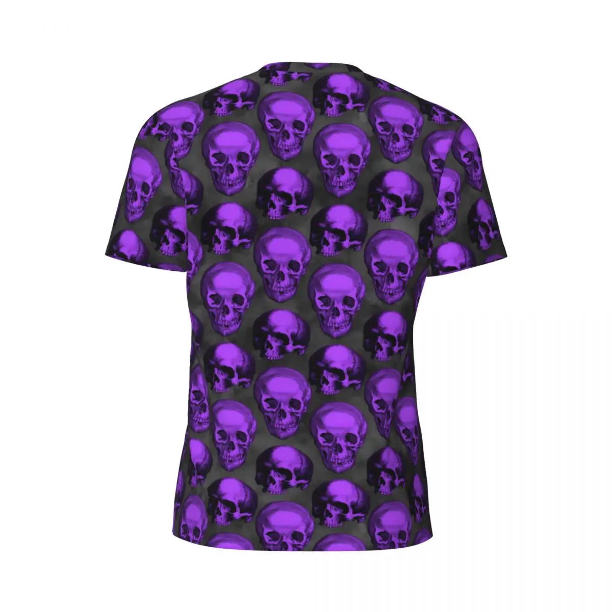 Camiseta de gimnasio para hombre, camisetas de calavera púrpura, camisetas con estampado de girasol Hippie, ropa de calle con cuello redondo, Tops estampados, Idea de regalo