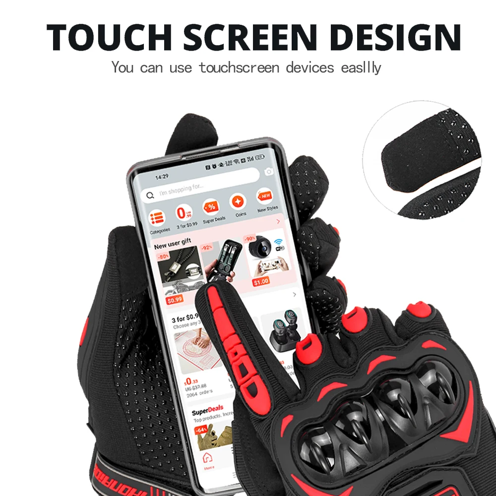 Summer Motorcycle Gloves Touch Screen Breathable Full Finger Gloves Guantes Moto Non-slip Riding Protective Anti-fall motorcycle gloves leather motorcycle gloves