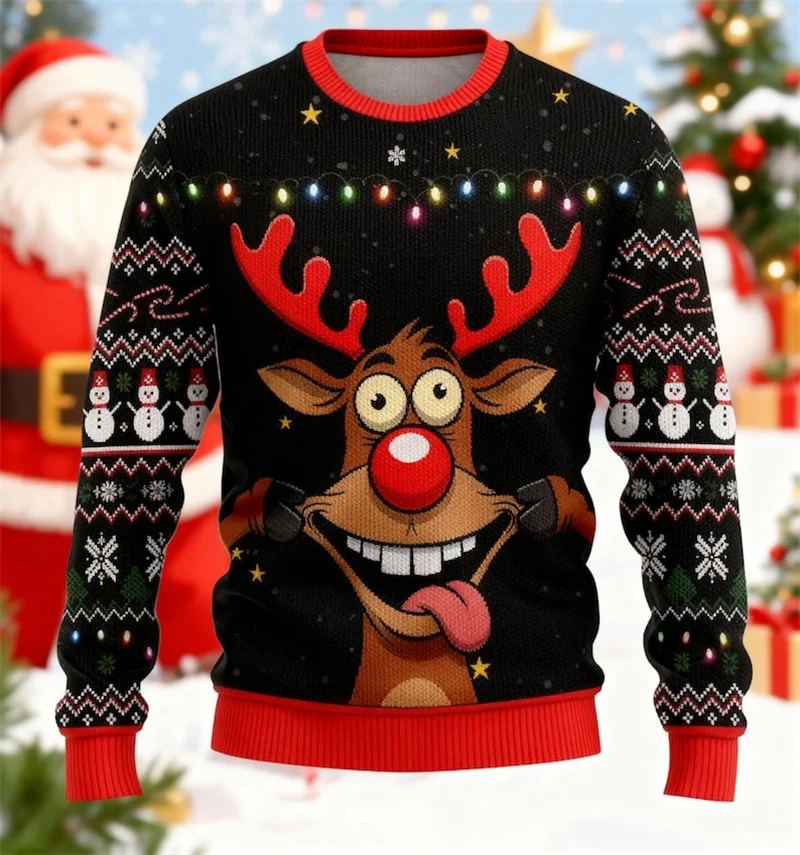 Gedruckt Sexy Figur Lustige Hässliche Weihnachten Pullover Männer Humor Tier Muster Pullover Pullover Weihnachten Festival Kleidung Sweatshirt