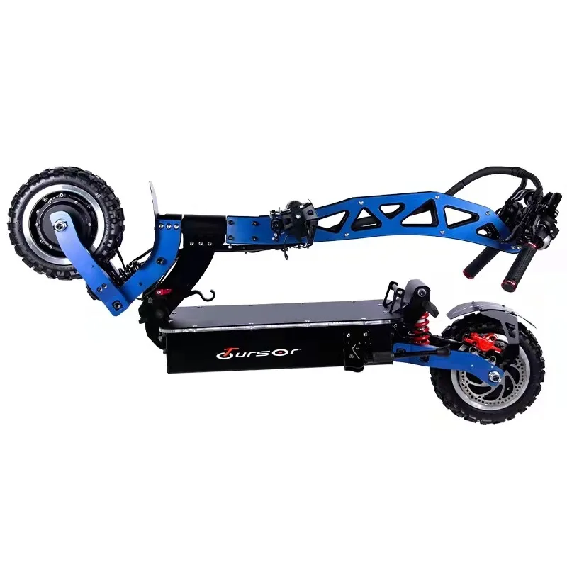 Adult 6000W dual motor electric scooter 60V 40Ah battery Long range 120km 11-inch tire foldable off-road fast scooter