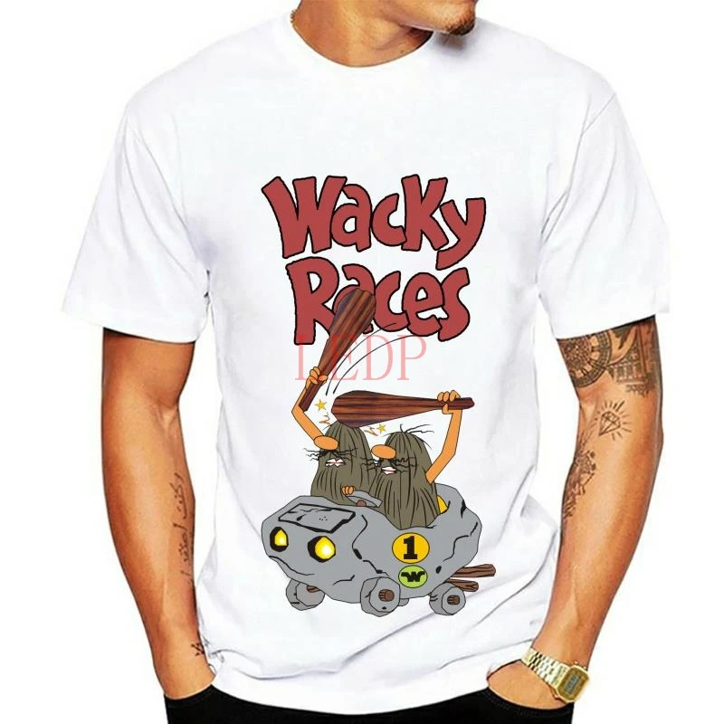 Wacky Races Boulder Mobile T-Shirt 100% Cotone Manica Corta O-Collo Magliette