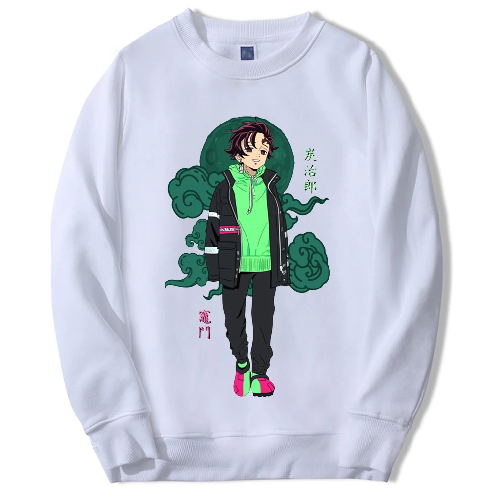 

2024 Hot Anime Demon Slayer Hoodies Sweatshirts Mens Tanjirou Mangas Graphic Streetwear New Crewneck New Moletom Sportswear