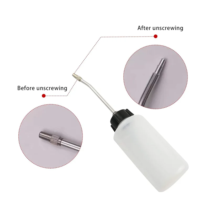 Sewing Machine Oiler, 120Ml Oil Dispenser With Long Angled Spout,Screw On Cap Extended Spout Oil Bottle 4Pcs