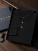 ANGEL 2024 Men's New POLO Shirt 100% Cashmere Knitted Pullover Solid Color Sweater Fall Winter Casual Business Office Jacket 2