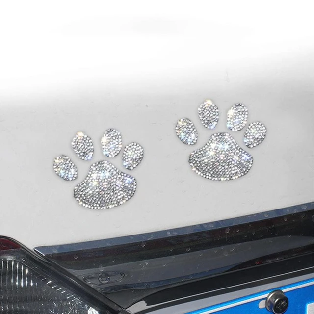 Cheap Paw Print Stickers, Crystal Car Decoration Stickers Bling Rhinestone  Paw Decals, Dog Paw Print Car St