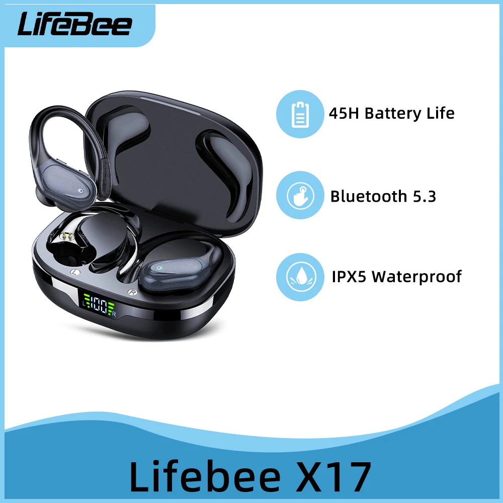 LIFEBEEX17WirelessEarbudsBuiltinNoiseCancellationMicClear