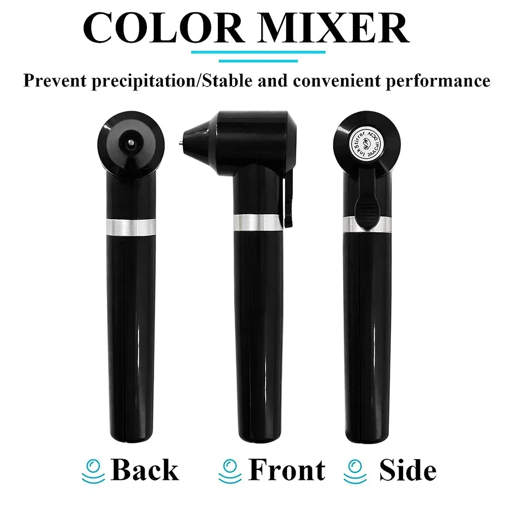 Tattoo Ink Mixer Machine Kit Complete Pigment Mixer Tool 100PCS Mixing Sticks 100 PCS Tattoo Cup with Holder Stand Tattoo Supply - 3