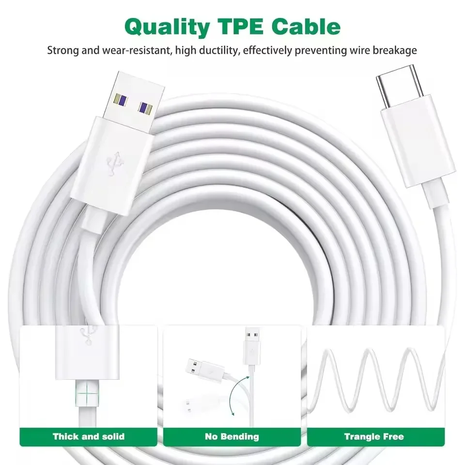 Versatile Extra Long Universal Data Cable with Type C Port - Micro USB Extension up to 10M