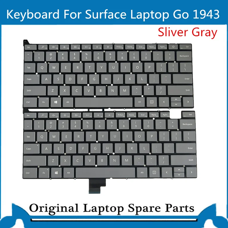 Teclado Original para Microsoft Surface Laptop go us Sliver 1943 Novo