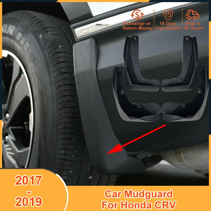 

1 Set Car Mudguard Mudflaps for Honda CR-V CRV 2017 2018 2019 Mud Flaps Protector Fender Splash Guards Auto Parts Black PVC