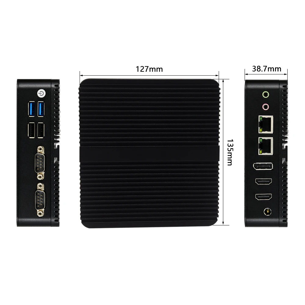 12Th Gen 4 Core Mini Computer Host Celeron J6413 J6426 Intel N100 N95 2* Giga RJ45 Lan 3*4K Display 2*COM Fanless Industrial PC 6