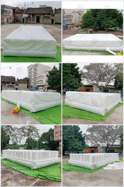 Durable and Soft Inflatable Foam Pit Air Bag Landing Ramp Air-pillars Airbag for Trampoline Park or Gymnastics Safety 6