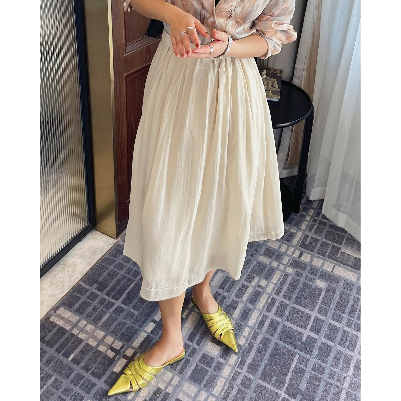 

Y2k Skirt Women 2023 Summer Prom Korean Style Long Fashion Midi Vintage Balloon Tulle Lolita High Waist Chic Luxury