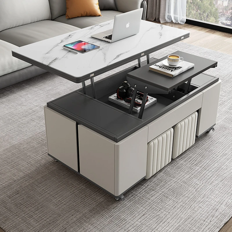 

Обеденный стол, простой, для гостиной, маленькая искусственная Роскошная необычная Выдвижная каменная тарелка, журнальный столик